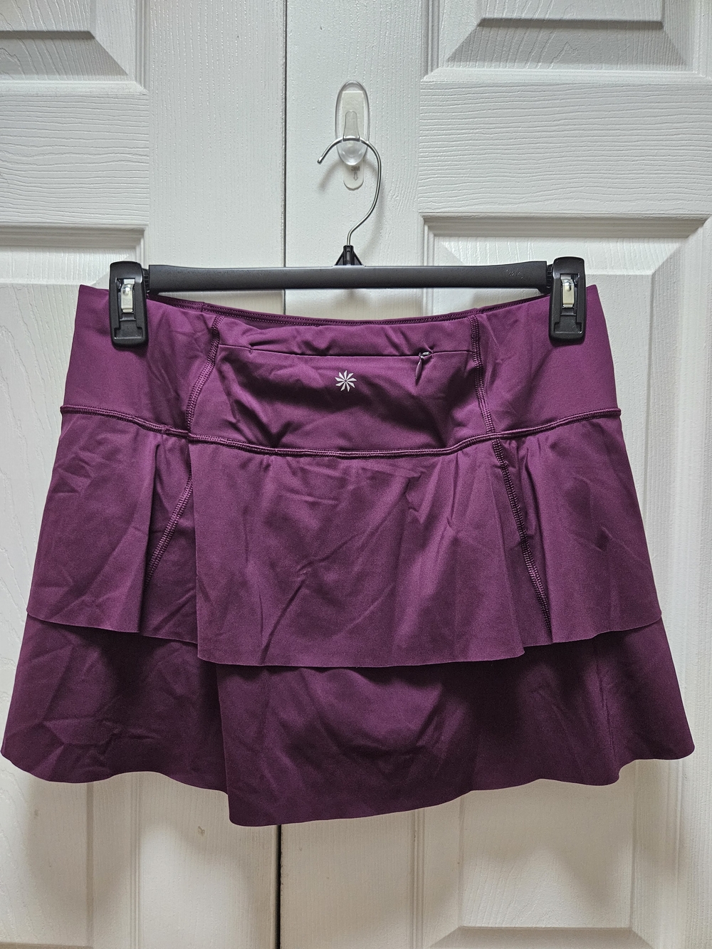 ATHLETA Women's Plum/Purple Tennis Activewear Layered Athletic Skort Size Medium